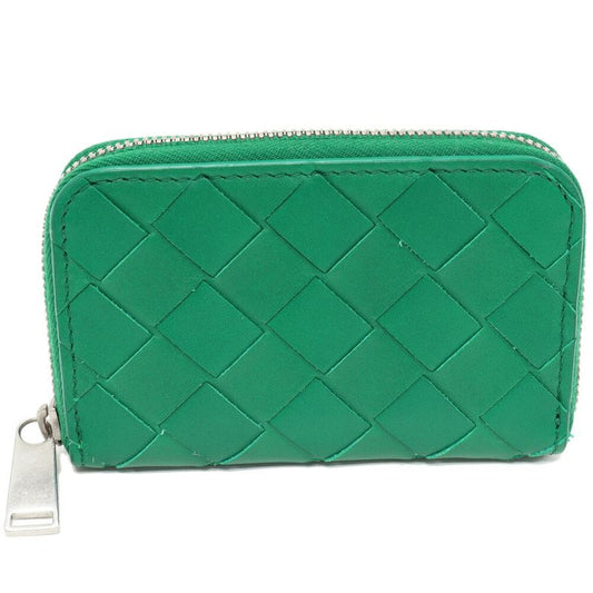 Bottega Veneta Coin Case Intrecciato Calfskin Green