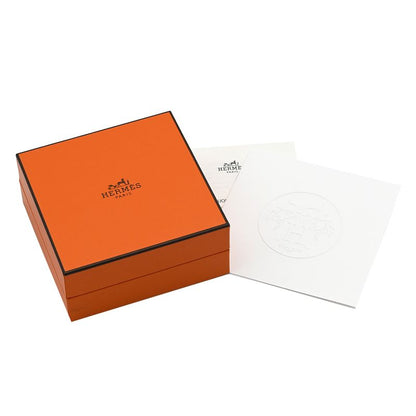 Hermes Necklace Exlibris Pendant PM 18k Pink Gold Silver 925 Silver and Pink