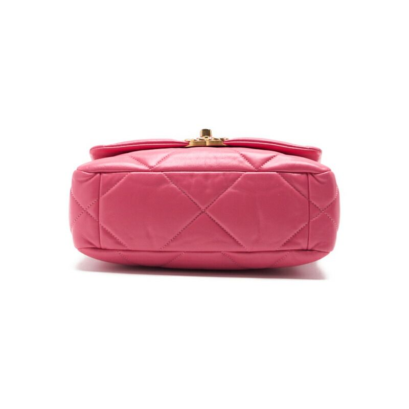 Chanel 19 Matelasse 2way Chain Shoulder Lambskin Pink With Gold And Silver