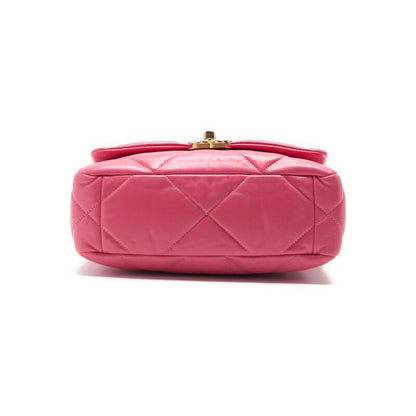 Chanel 19 Matelasse 2way Chain Shoulder Lambskin Pink With Gold And Silver