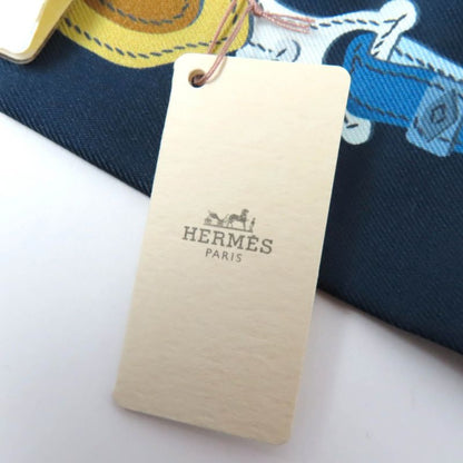 Hermes Twilly Brides De GALA Brides De Gala Silk Marine/beige Dore/gold Scarf