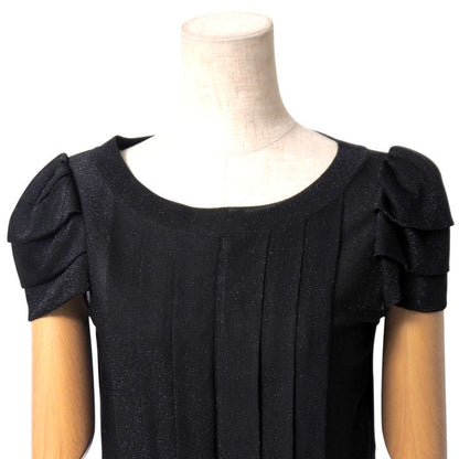Chanel Blouse Size 36 09P Puff Sleeves French Sleeves Short Sleeves Pleated