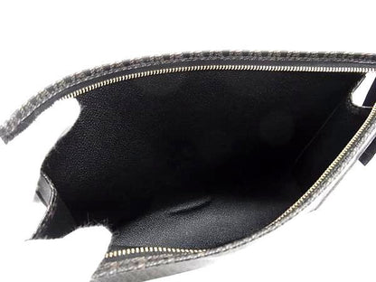 Saint Laurent PVC All Over Pattern Clutch Bag Second Bag Men's Black And