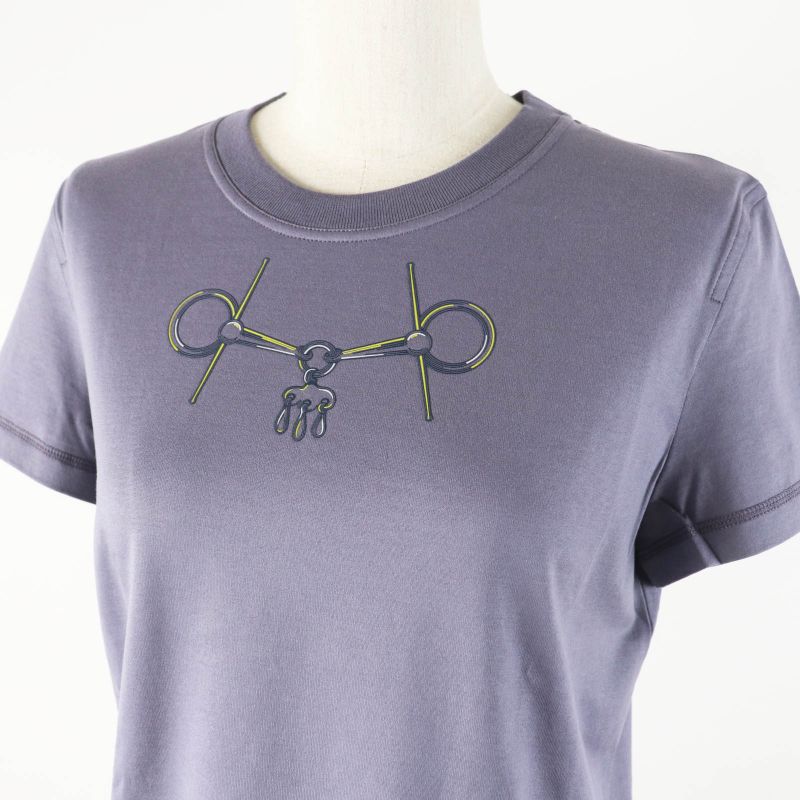 Hermes 24AW 4h4643da Cartouche Mole Gris Nuage Short-sleeved T-shirt 36 Made