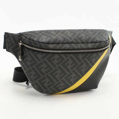 Fendi Belt Bag Diagonal 7va434 A9XS Body Bag PVC Leather Men