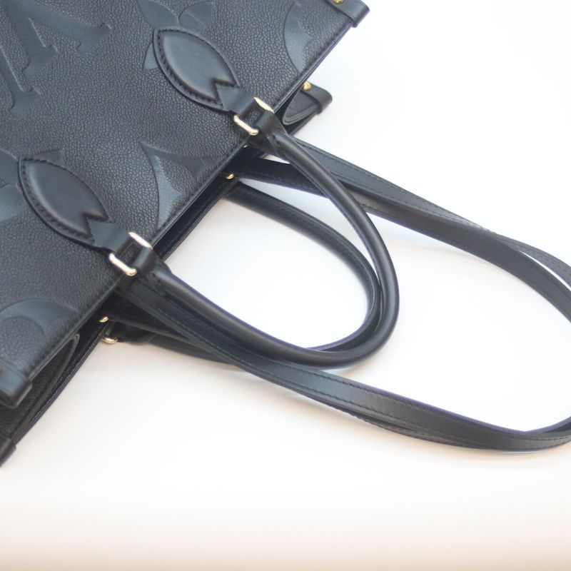 Louis Vuitton M45595 Black Monogram Empreinte On The Go MM Giant Tote Bag