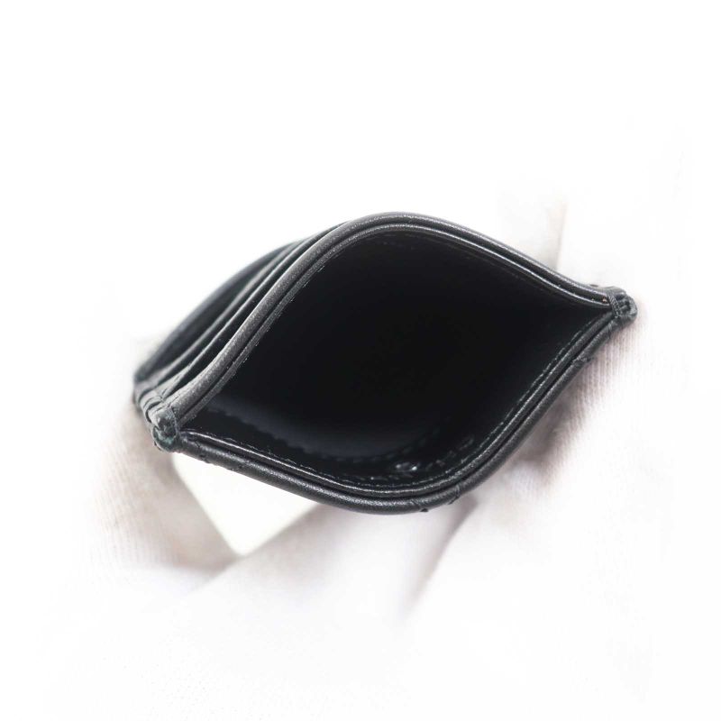 CHANEL Ap3595 Matelasse Coco Mark Lambskin Pass Case/card Case Black Hardware