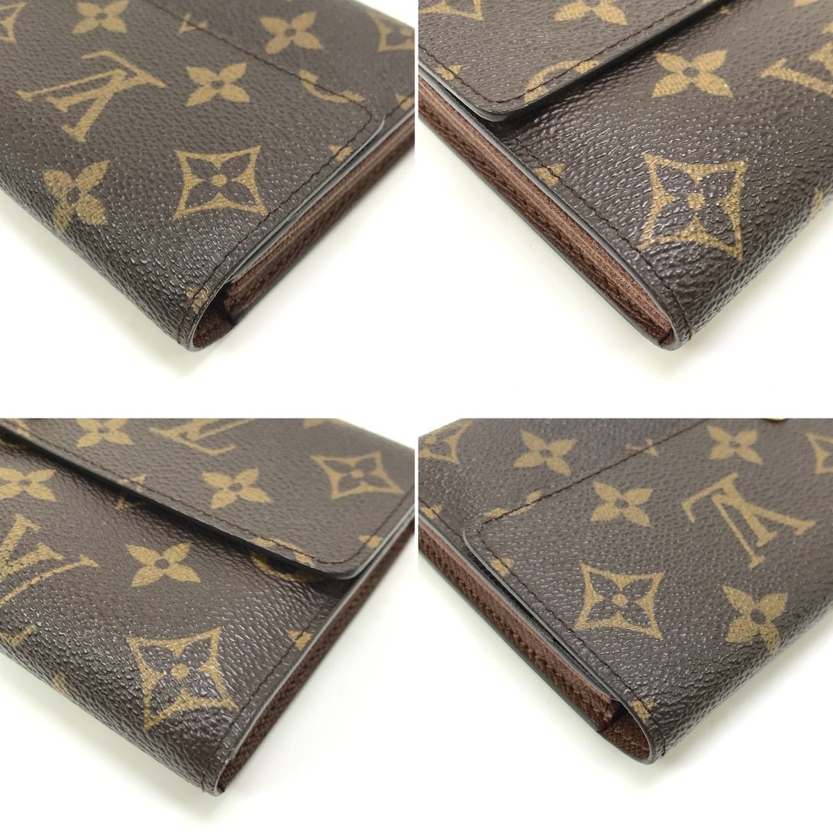 Louis Vuitton Bi-Fold Long Wallet Monogram Portefeuille Sara