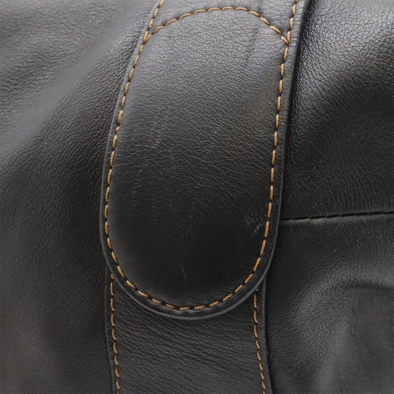 Loewe Anton Shoulder Bag Crossbody Leather Black With Gold Hardware Pouch