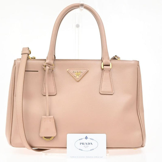 Prada Hand Shoulder Bag 2WAY Saffiano Leather Pink 14ka872