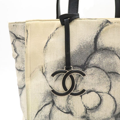 Chanel Coco Mark Camellia Tote Bag Shoulder Bag Shoulder Canvas Leather Off
