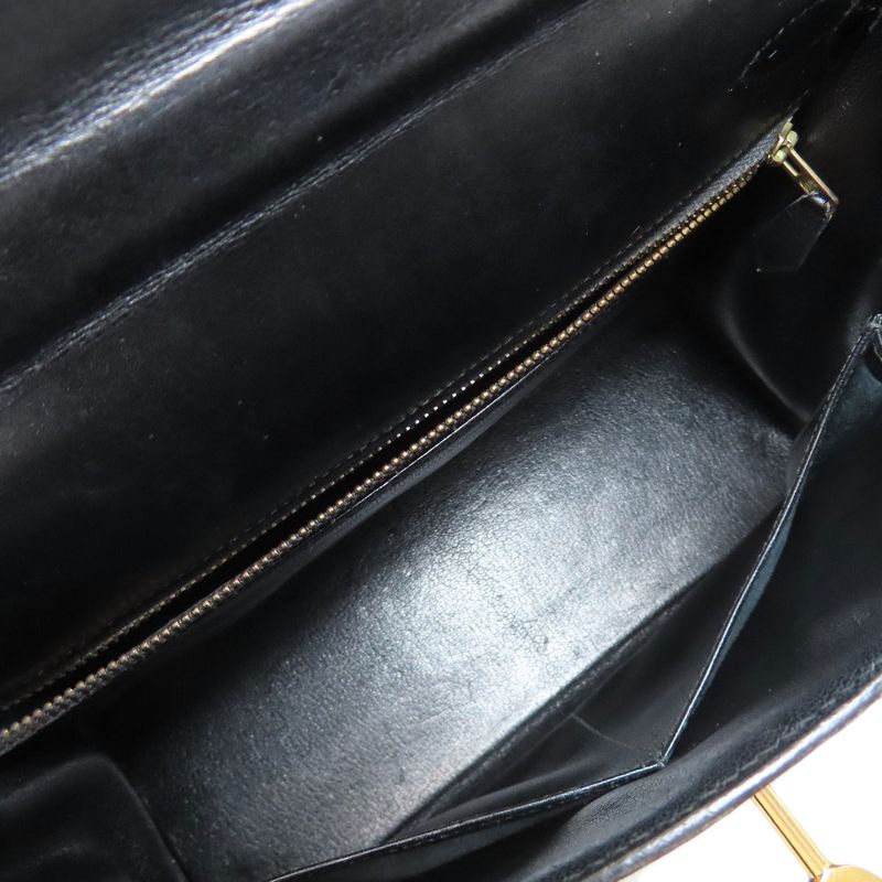 Hermes Kelly 28 Internal Stitching Gold Hardware Handbag Box Calf Women