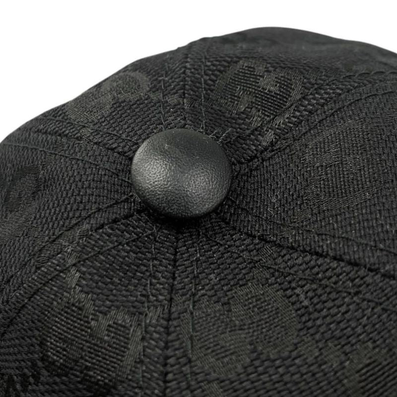 Gucci Hat Baseball Cap 200035 XL Size Original GG Canvas Black Gucci