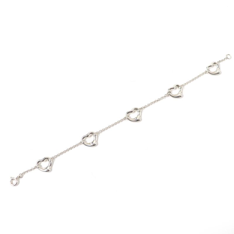 Tiffany & Co Open Heart 5P Bracelet Accessory Sv925 Silver With