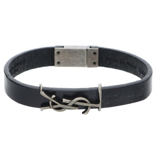 Saint Laurent Paris 485466 Cassandra Logo Leather Bracelet Men's L 17