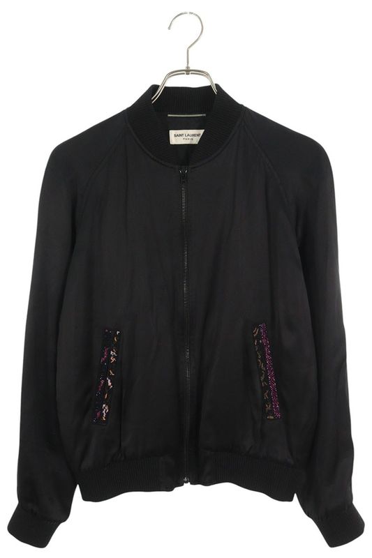 Saint Laurent Paris 558353 Y161w Souvenir Logo Teddy Blouson Men's 44