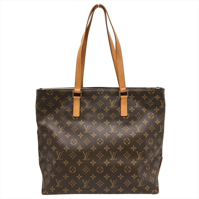 Louis Vuitton Cabas Mezzo Shoulder Bag Monogram Canvas M51151 Brown Gold