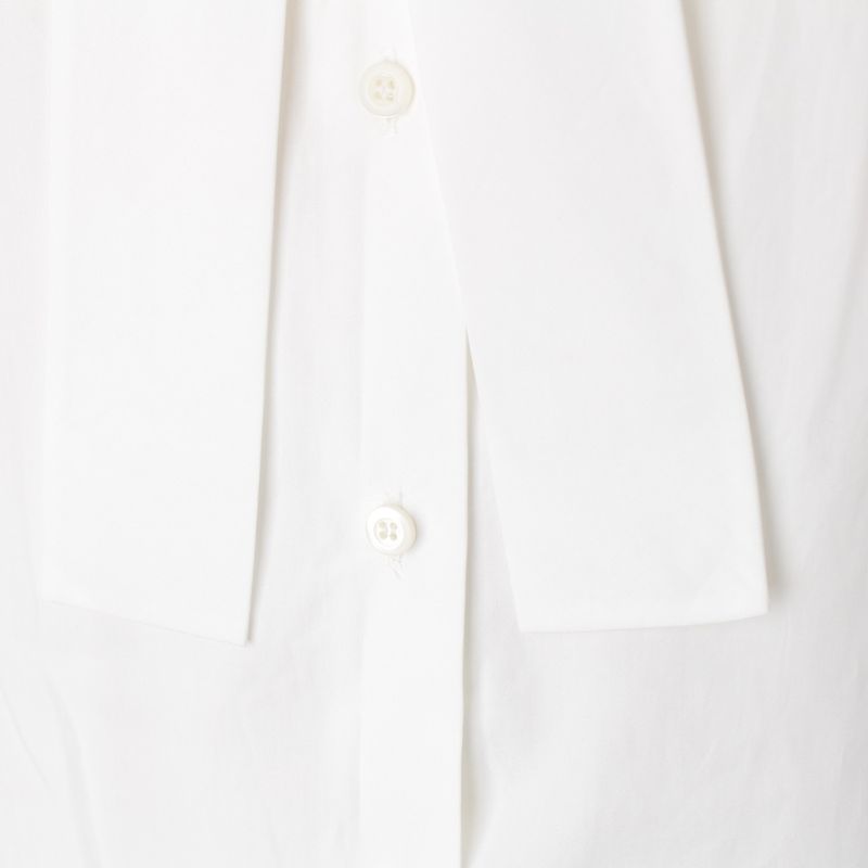 Prada 19 Cotton Bow Tie Sleeveless Blouse White 42