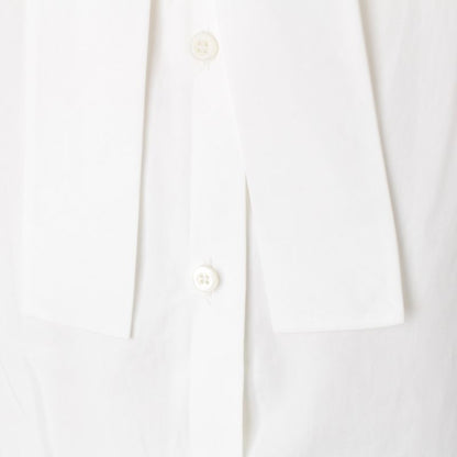 Prada 19 Cotton Bow Tie Sleeveless Blouse White 42