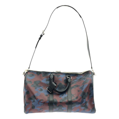 Louis Vuitton Du1176 Damier Camouflage Keepall Bandoliere 45 Boston Bag - Blue