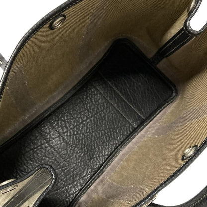 Hermes Garden Party TPM Ivory And Black Silver Hardware Tote Bag