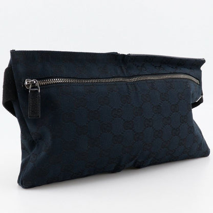 Gucci Body Bag 28566 GG Canvas Black Unisex Waist Bag