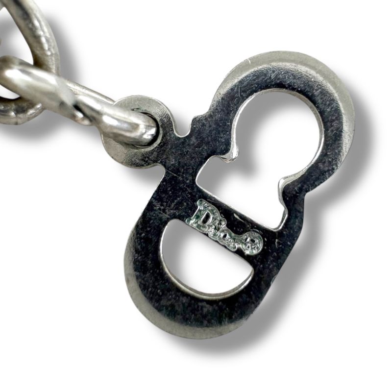 Christian DIOR J'adore E-mail Me Plate Necklace White Silver Color Accessories