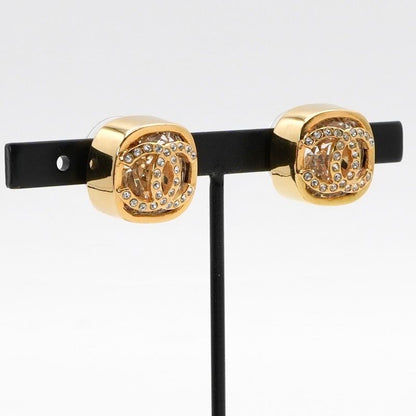 Chanel Earrings Earring Gold Coco Mark Square