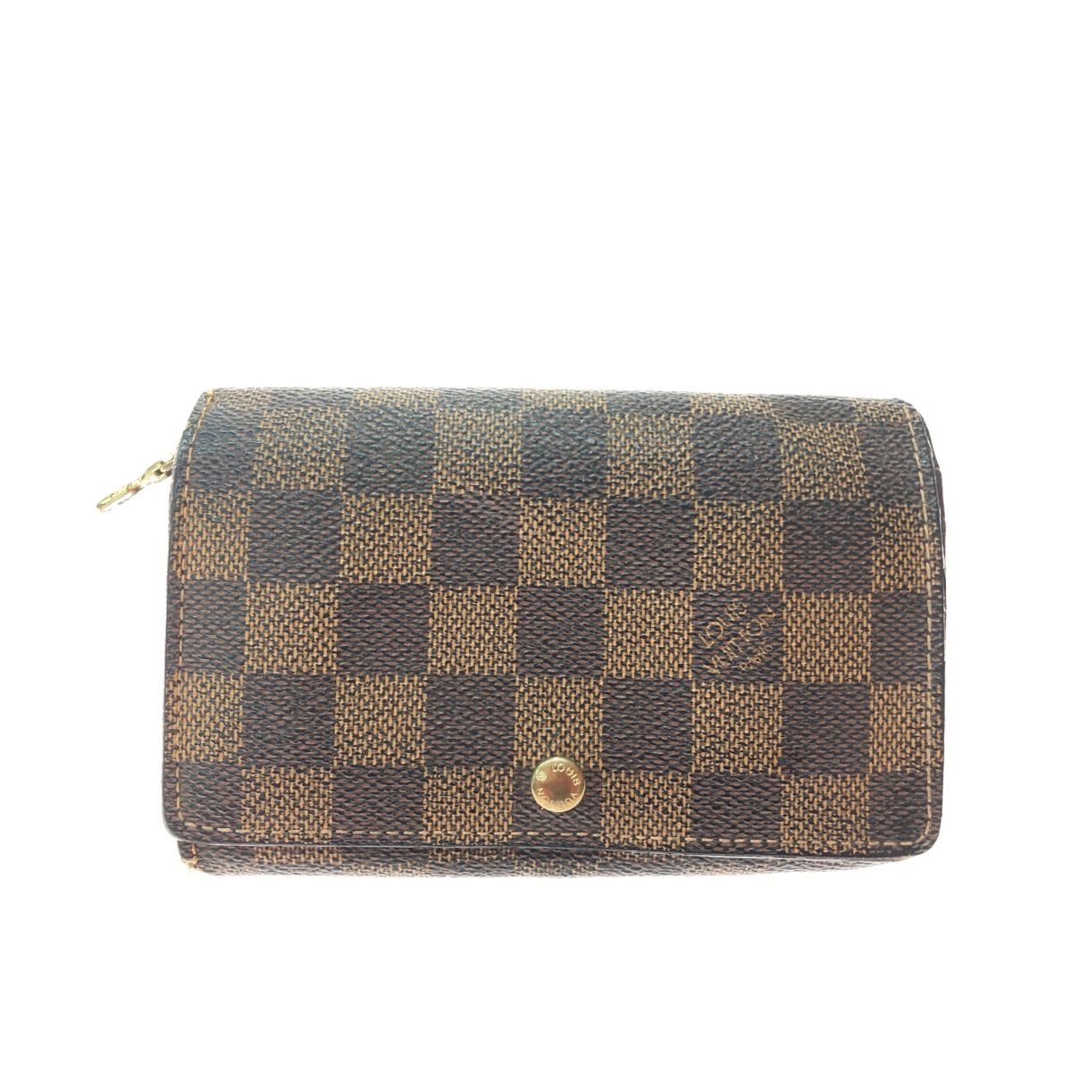 Louis Vuitton Women's Bifold Wallet Damier Ebene Portomone Bier Tresor N61730