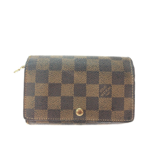 Louis Vuitton Women's Bifold Wallet Damier Ebene Portomone Bier Tresor N61730