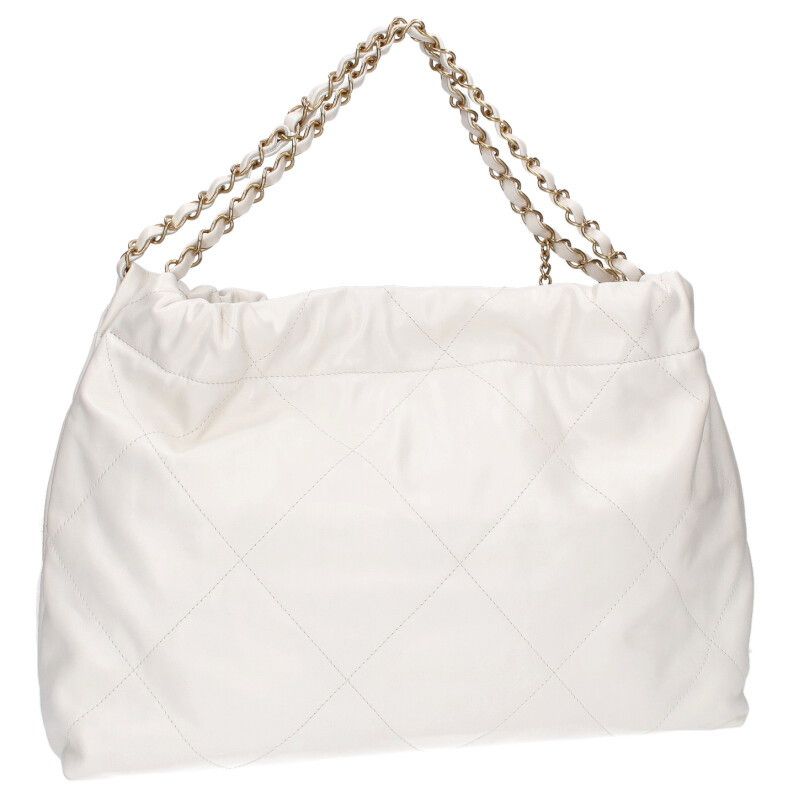 Chanel22 East West Quilted Stitched Shoulder Bag With Pouch Ladies