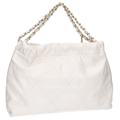 Chanel22 East West Quilted Stitched Shoulder Bag With Pouch Ladies