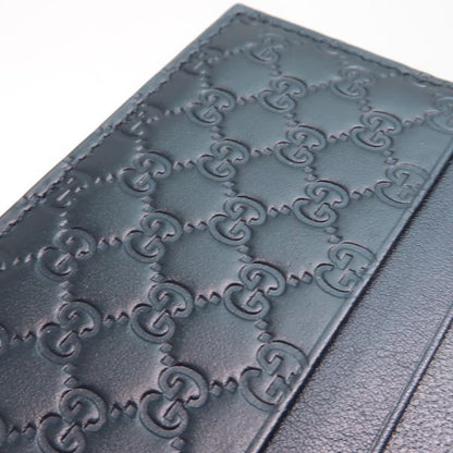 Gucci Card Case 262837 Micro Guccissima Leather Card Holder Navy Gucci