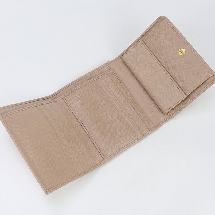 Prada 1m0176 Tri-fold Wallet Saffiano Leather Women