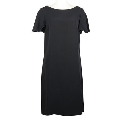 Prada Backhole Short Sleeve Rayon Black Women's Dress