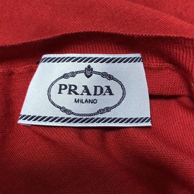 Prada Short Sleeved Sweater Size 40 M Women - Red