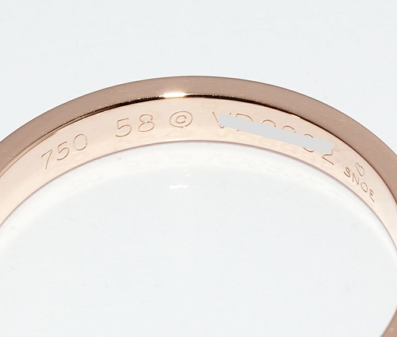 Cartier Ring 18K Pink Gold C De Cartier Ring Engraved Ring Width 3mm (012in)