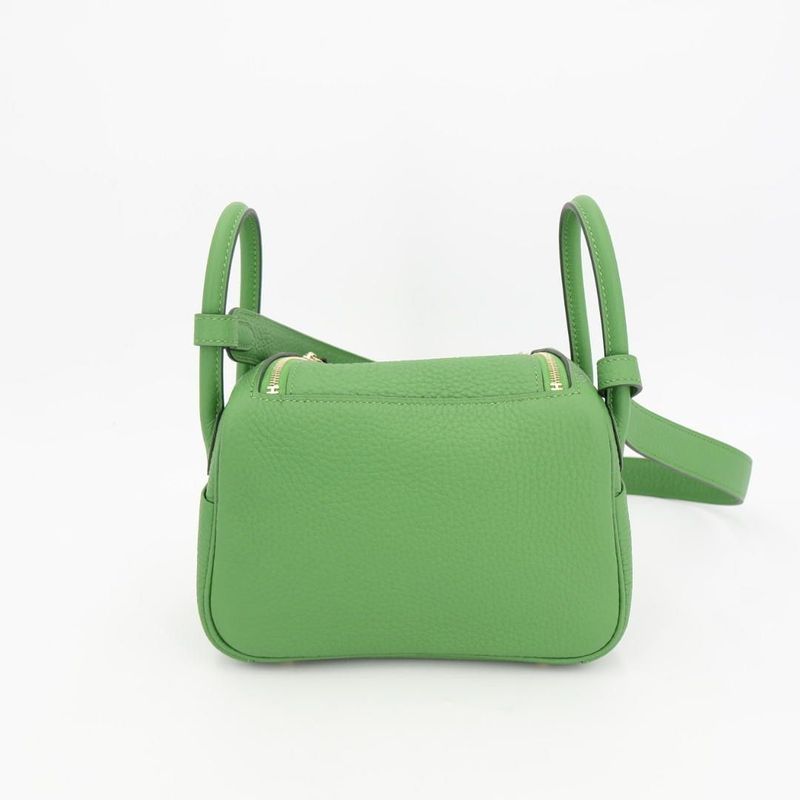 Hermes Lindy Mini 20 Veil Yucca Taurillon Clemence Shoulder Bag