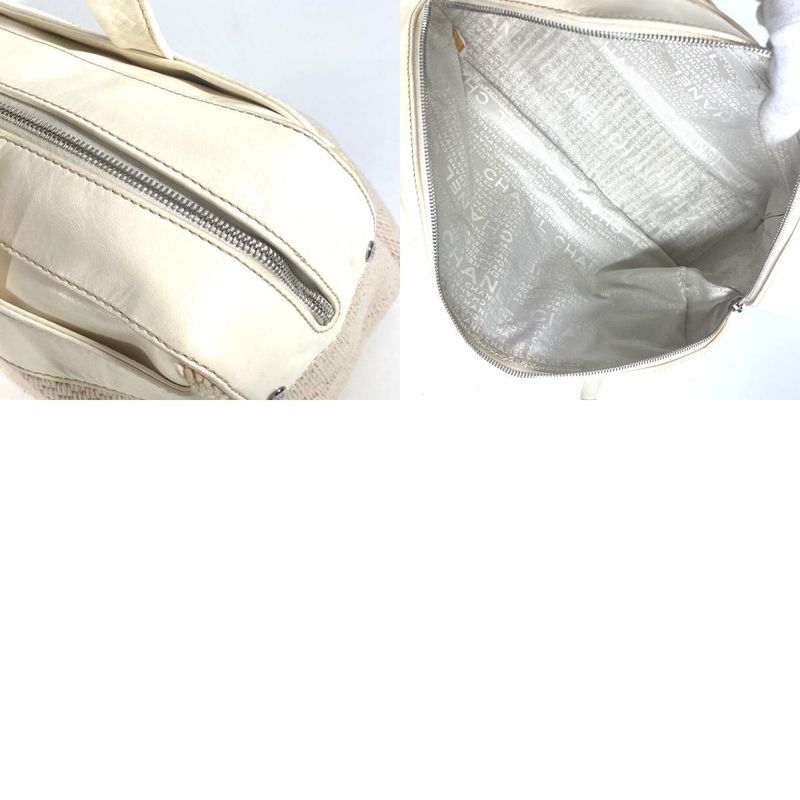 Chanel Handbag CC Coco Logo Leather / Canvas Beige