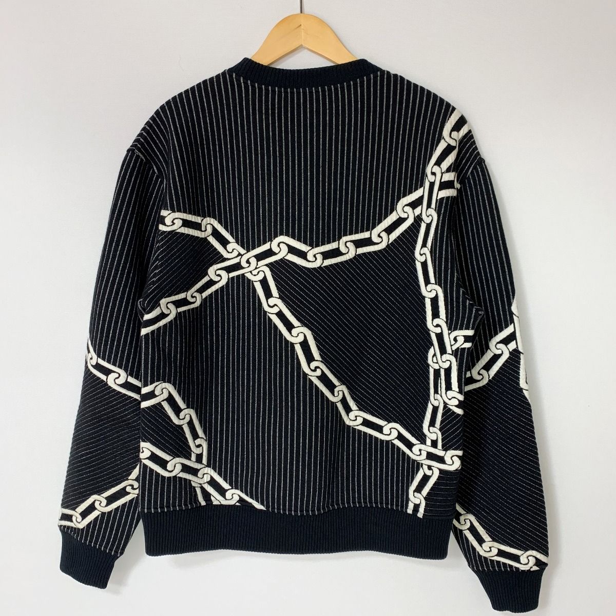 Louis Vuitton Chain Pattern Sweatshirt Vccm09 Black Winter Size XS