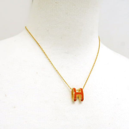 Hermes Pop Ash Necklace GP Orange Hermes