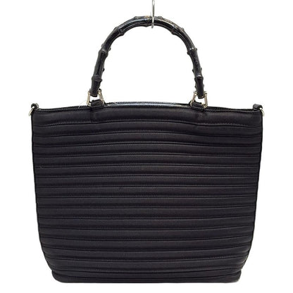 Gucci Handbag Bamboo 0001998 Black Leather