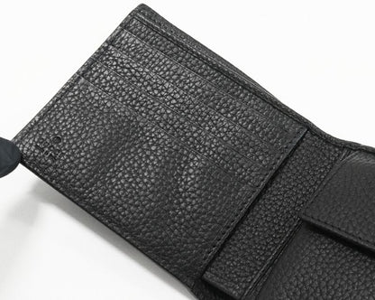 Gucci Bifold Wallet With Coin Purse Jumbo GG Coin Wallet Calf Black 739479