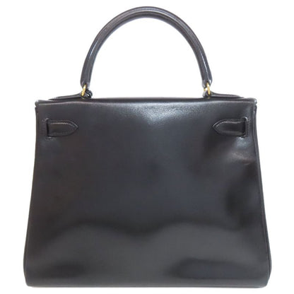 Hermes Kelly 28 Internal Stitching Gold Hardware Handbag Box Calf Women