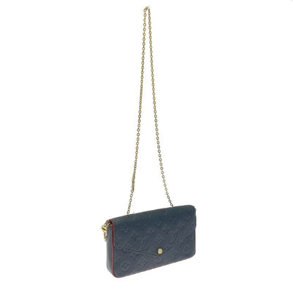 Louis Vuitton M64099 Monogram Empreinte PVC Pochette Felicie Marine Rouge