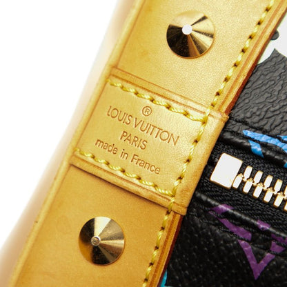 Louis Vuitton Monogram Multicolor Alma M92646 Noir Black PVC Leather Women