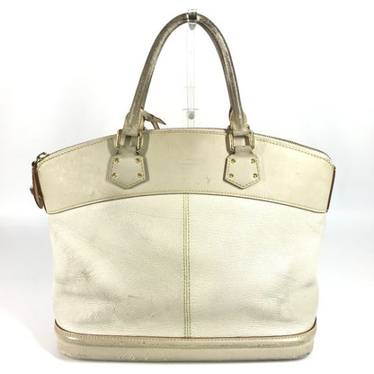 Louis Vuitton Handbag Lockit MM Lockit MM M91874 Suhari Leather Bronze White