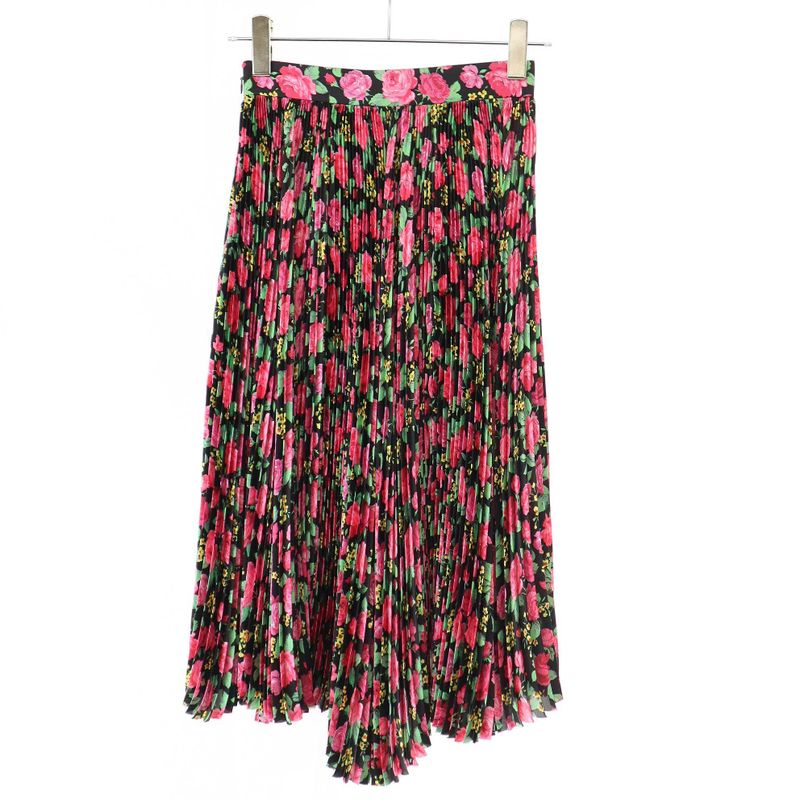 Balenciaga Flower Pleats Skirt 680310 Tll82 Mix 34