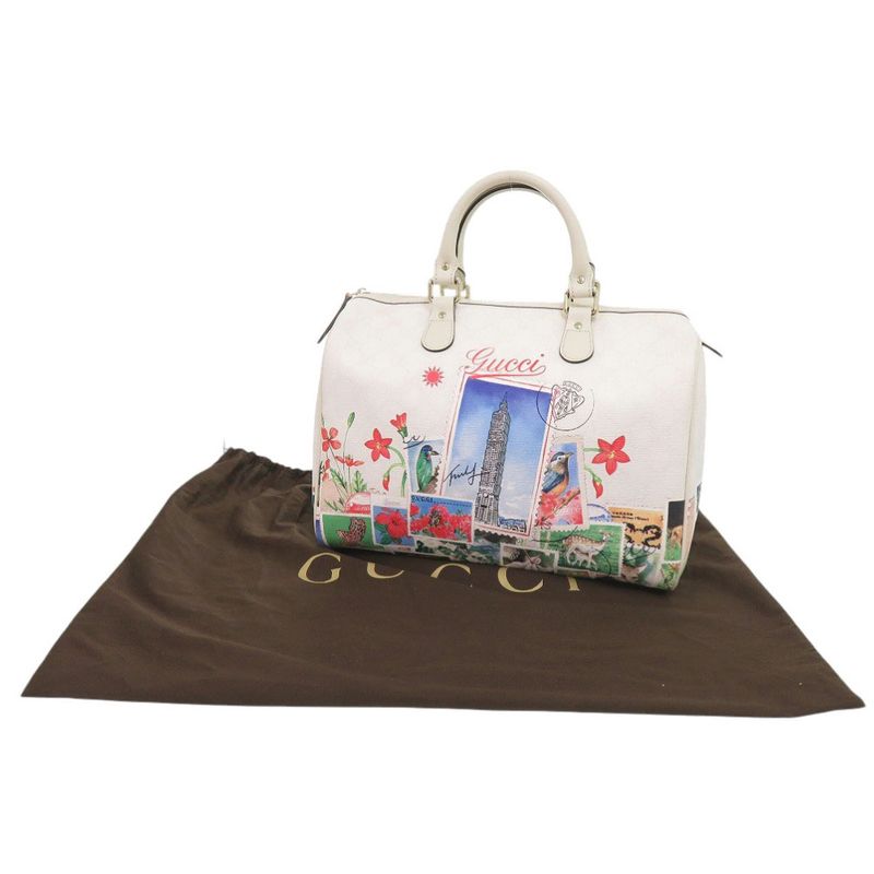 Gucci 2WAY Taipei Limited Edition 101 310085 Leather White Boston Bag White