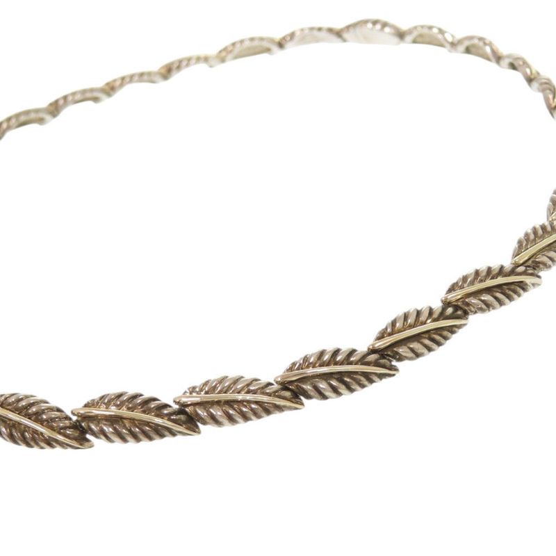 Tiffany & Co 925 Silver 18K Yellow Gold Silver Gold Necklace 0628 Tiffany & Co